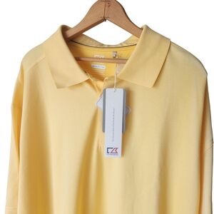 Cutter & Buck CB Dry TEC 3XB 3GT Yellow Polo Shirt